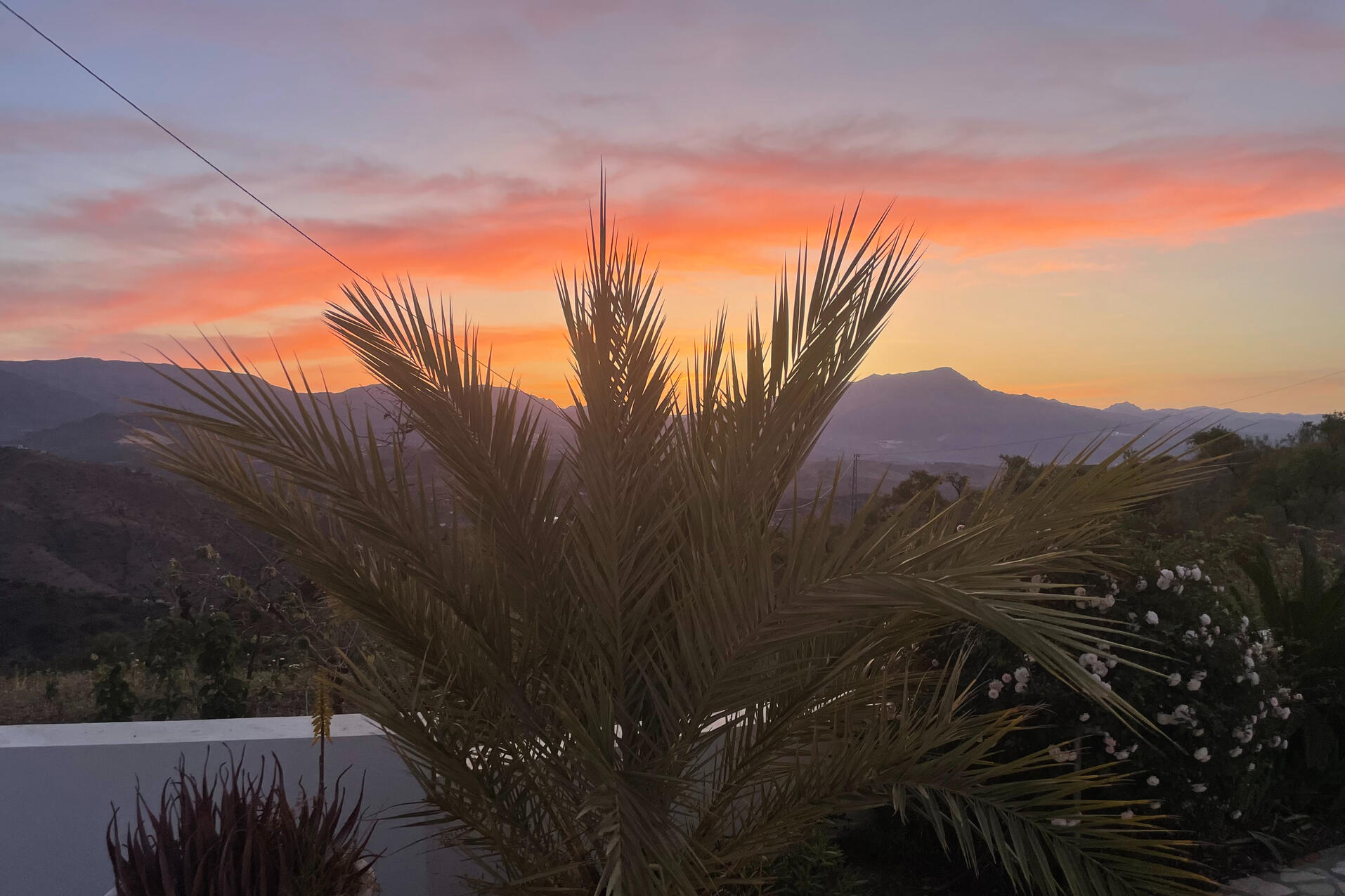 Spain: View from Villa H and one of the terrasses.